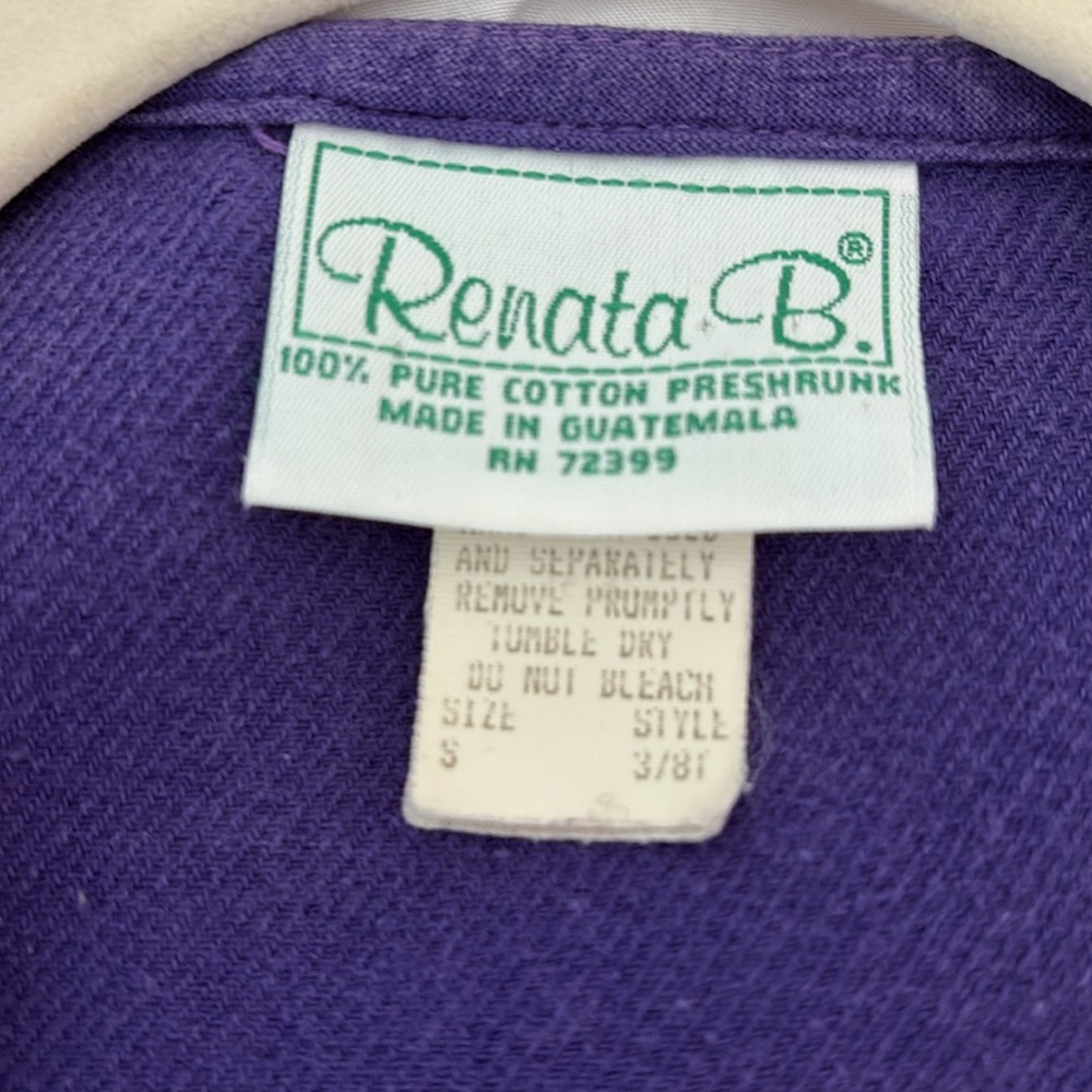 Vintage Renate B. Purple Women's open sweater - Picture 5 of 8